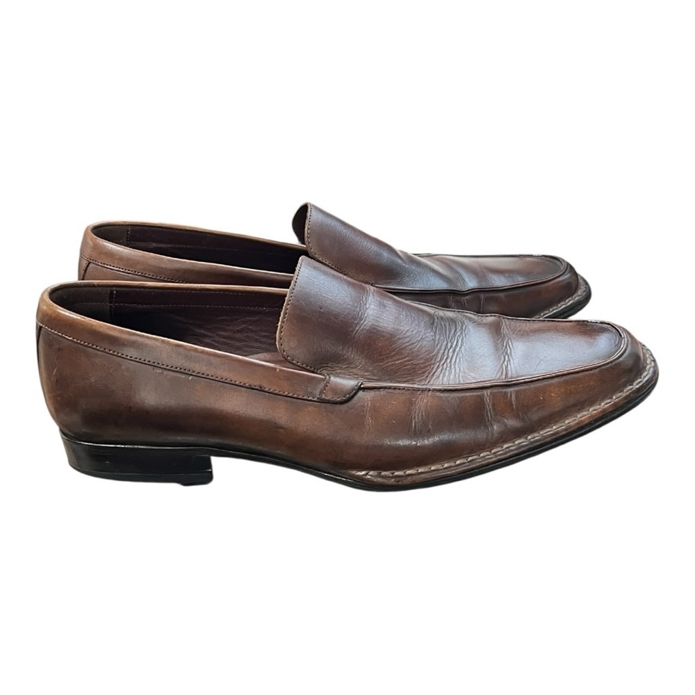 Johnston’s & Murphy Men's Brown Leather Loafers 9.5M - Picture 3 of 9
